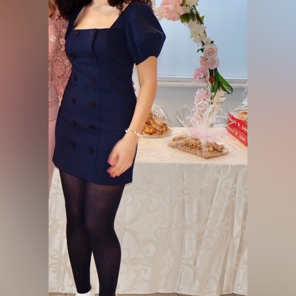 Navy Blue Dress WORN ONCE - Picture 2 of 4